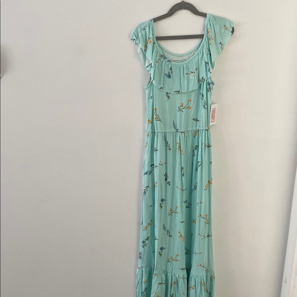Floral Maxi Dress in Light Blue